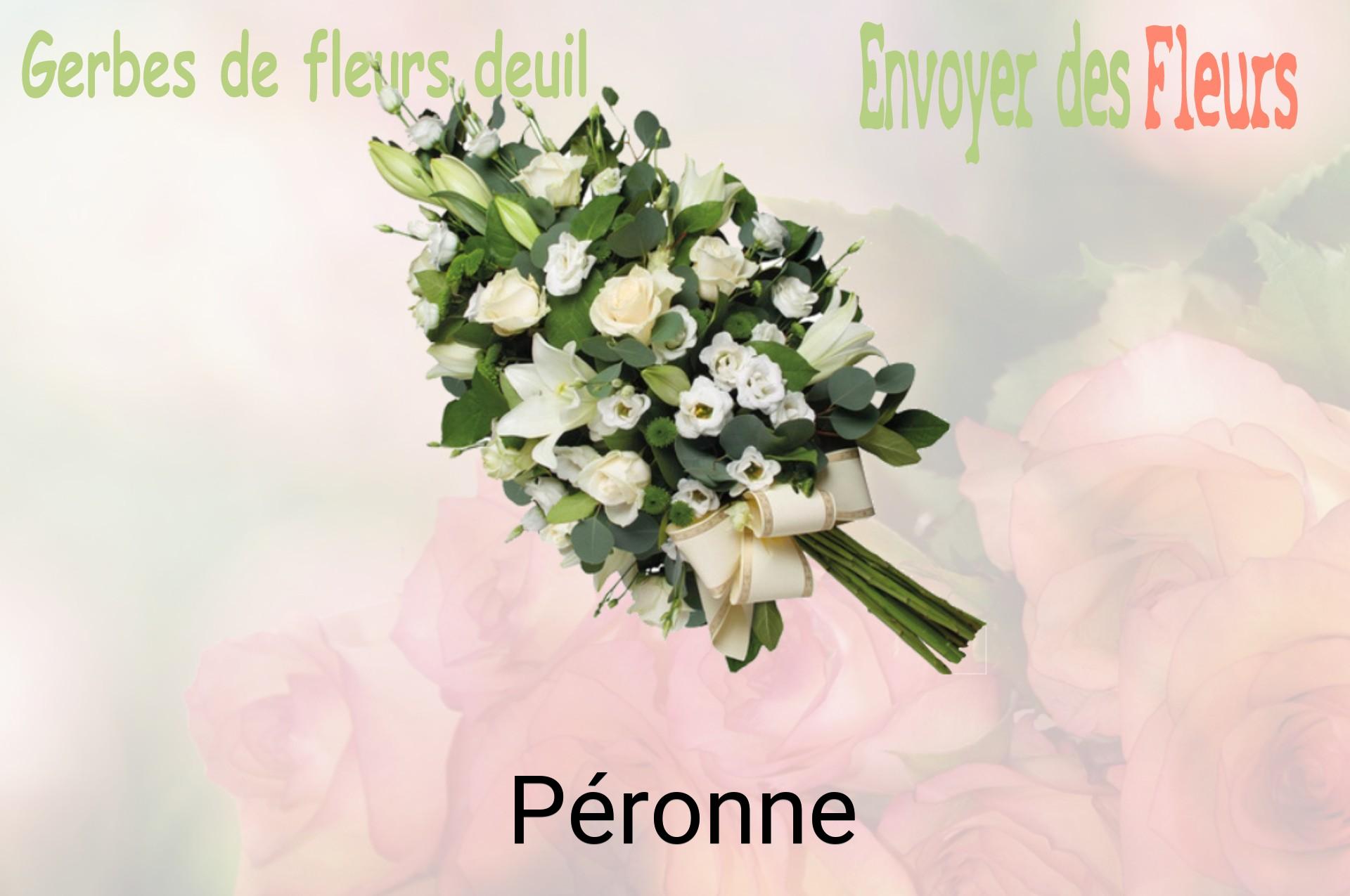 Gerbe de fleurs de deuil livrée à Péronne